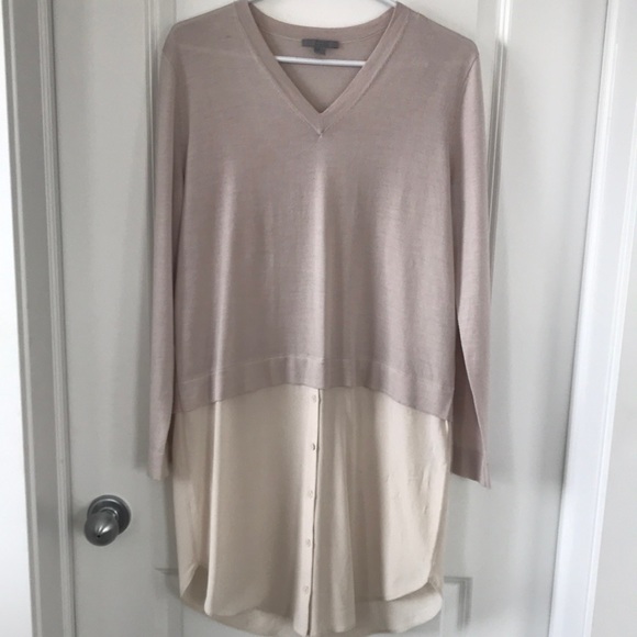COS Beige Wool Knit/Silk Dress - Picture 1 of 7